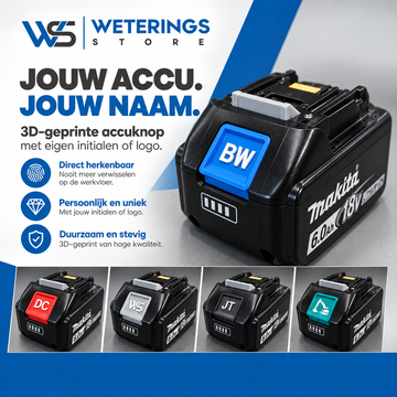 Makita Accu Personaliseren met Eigen Initialen of Logo