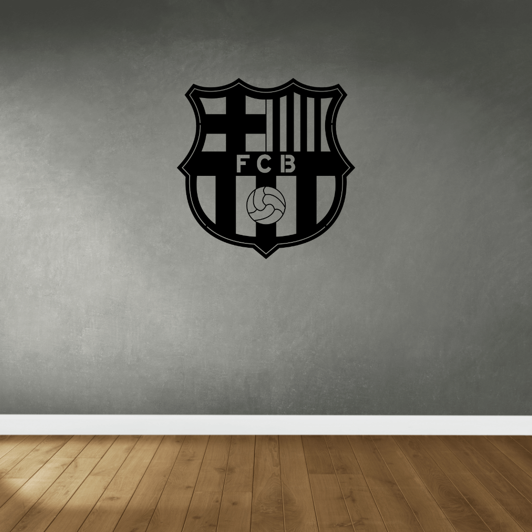 Wanddecoratie industrieel - FC Barcelona - Mancave - Metaal - Camp Nou wandbord - 45x45cm