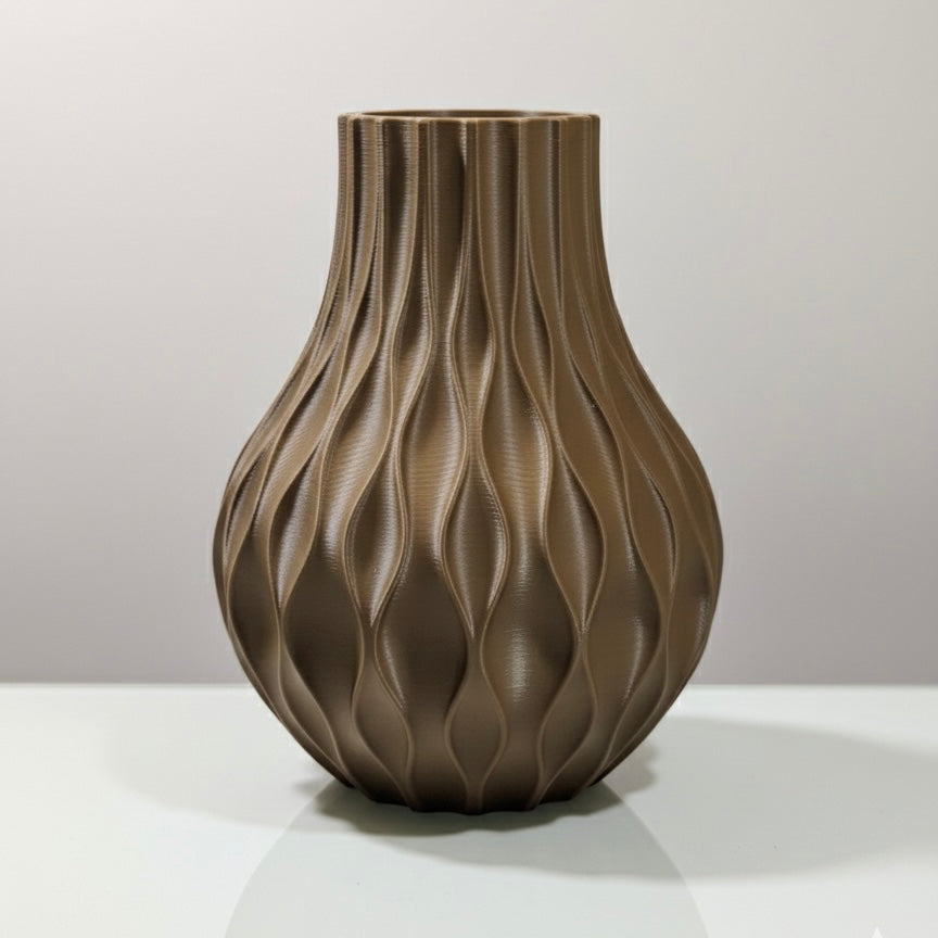 Curvily 3D Geprinte Vaas 18 cm Hoog | Curved Spiral Design Bloempot