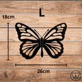 Cortenstalen vlinder L (26x18 cm) voor de tuin, eenvoudig te bevestigen aan schuttingen, palen of hekken, met een unieke roestige uitstraling.