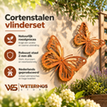 Cortenstalen vlinder XL 39 x 27 cm – tuindecoratie – foto 3