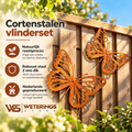 Cortenstalen vlinders L & XL – voordeelset tuindecoratie – foto 3