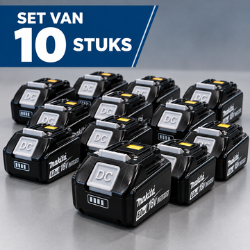 Set van 10 accuknoppen met eigen initialen of logo – Geschikt voor Makita LXT 18V