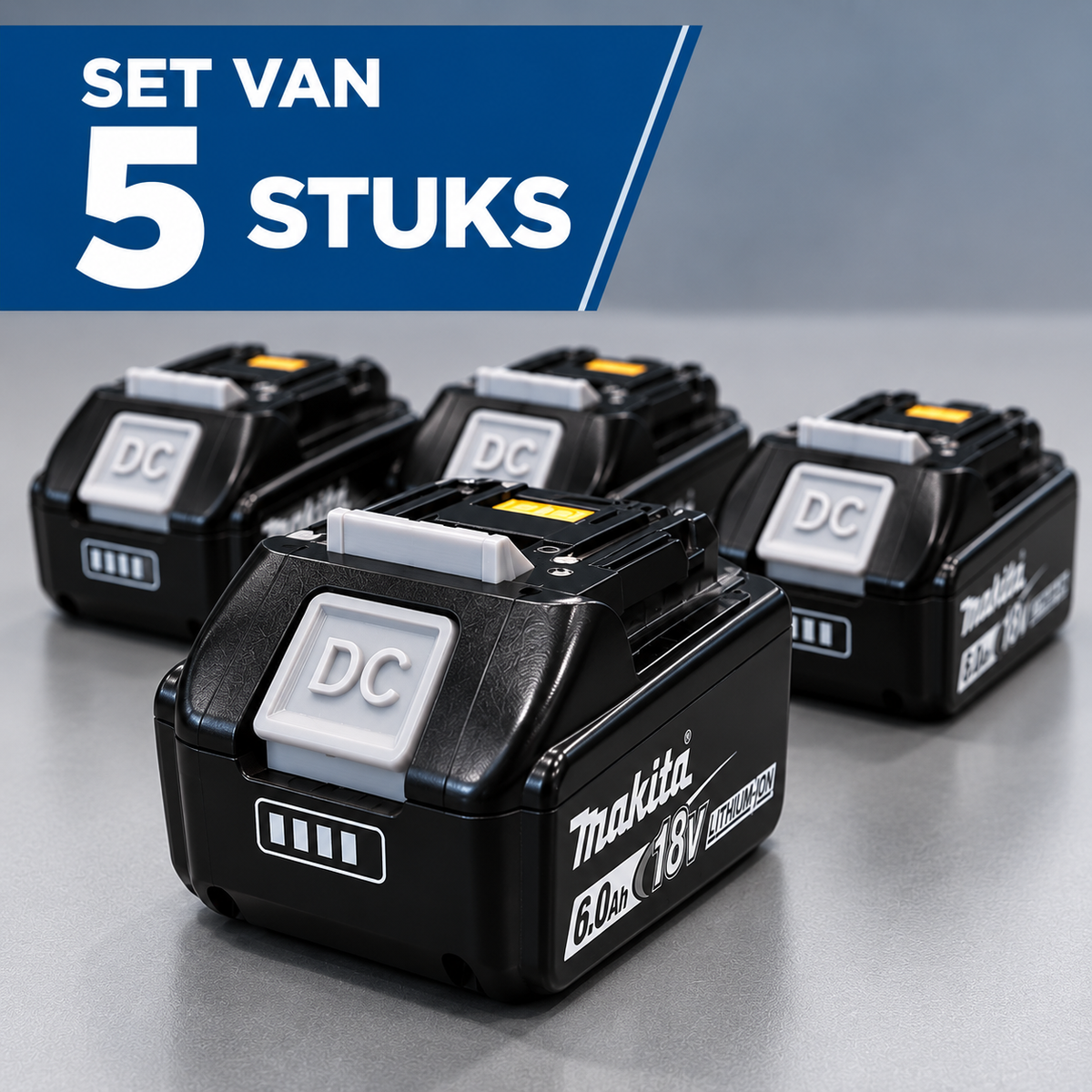 Makita accuknoppen met initialen of logo – set van 5