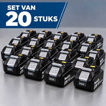 Set van 20 accuknoppen met eigen initialen of logo – Geschikt voor Makita LXT 18V