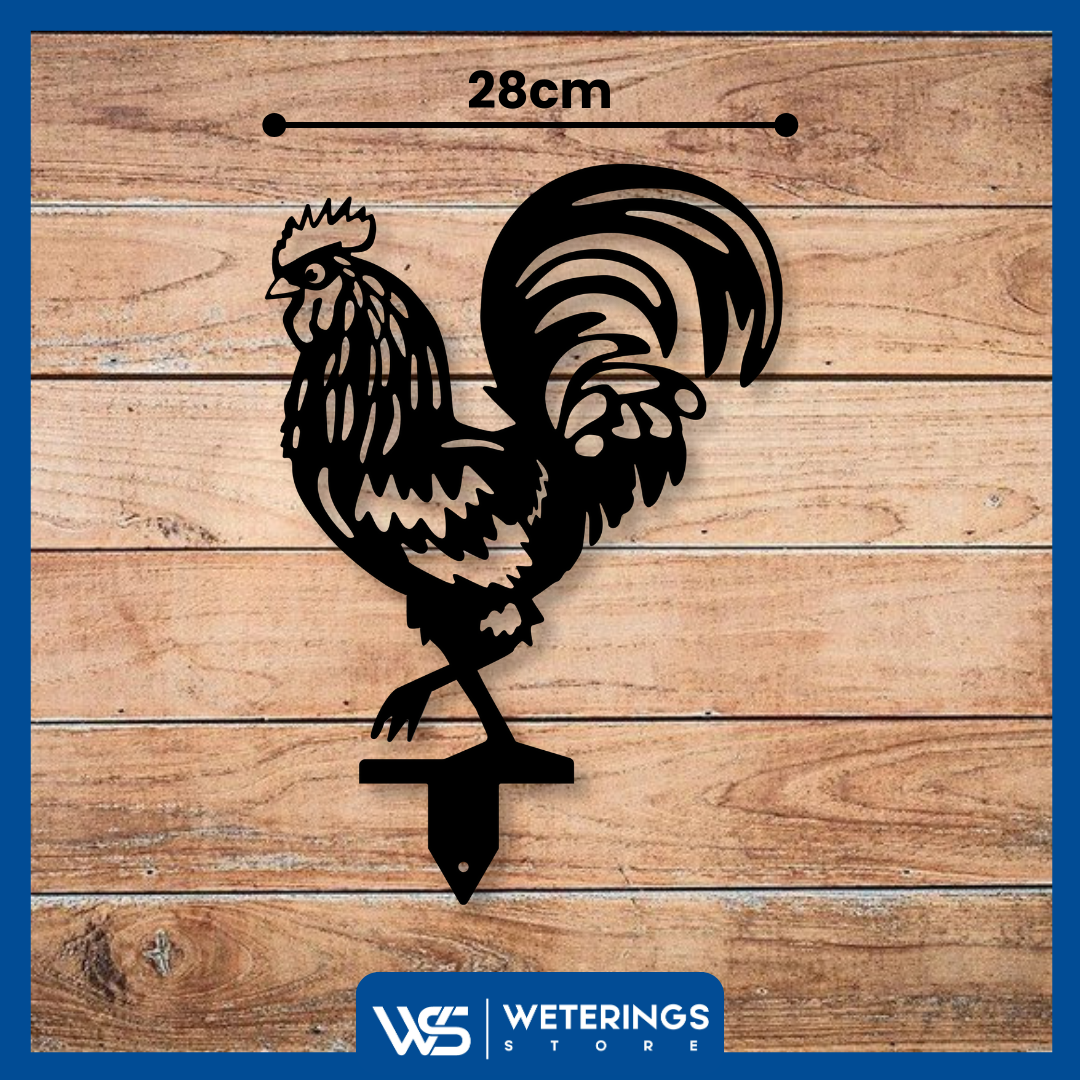 Cortenstaal Haan 40x28cm – Gedetailleerde Afmetingen & Weerbestendig