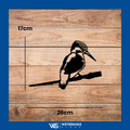 Cortenstalen Ijsvogel Tuindecoratie 30x20 cm – Duurzaam, Roestend & Eenvoudig te Bevestigen