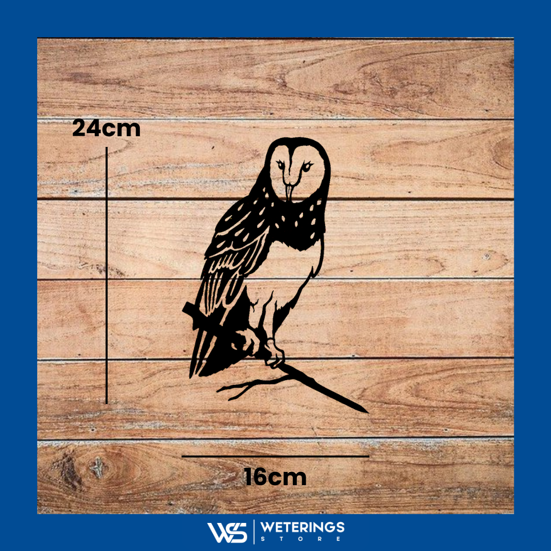 Cortenstalen Kerkuil Tuindecoratie 30x20 cm – Duurzaam, Roestend & Eenvoudig te Bevestigen