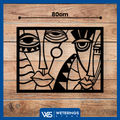 Picasso wanddecoratie met een afmeting van 80x60 cm, gemaakt van hoogwaardig metaal, ideaal voor het verrijken van je interieur met een eigentijdse flair.