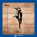 Cortenstalen Specht Tuindecoratie 30x20 cm – Roest Effect & Eenvoudig te Bevestigen