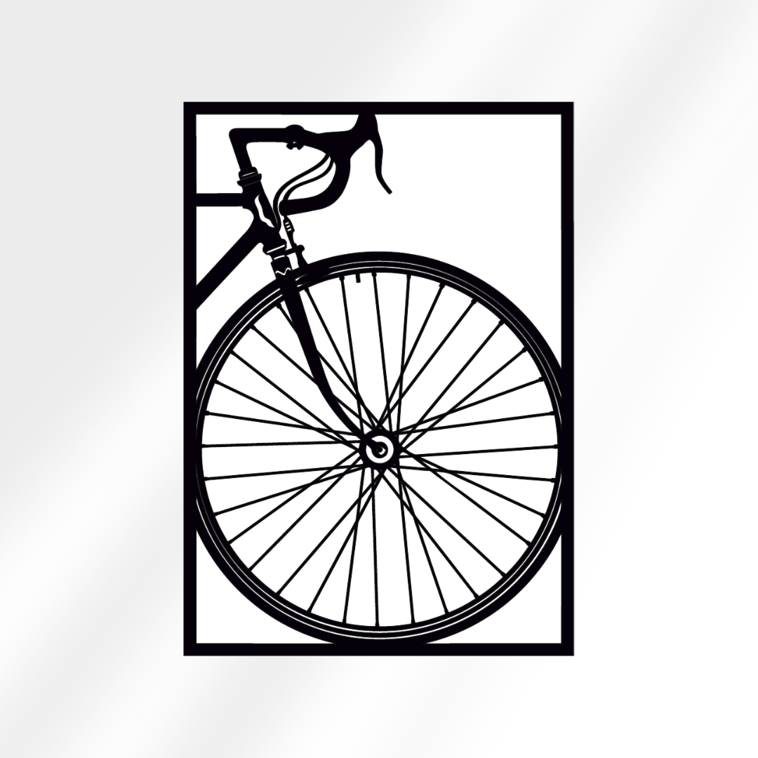 Wanddecoratie Wielrenfiets – Metalen Wandkunst voor Fietsliefhebbers – 80 × 56 cm