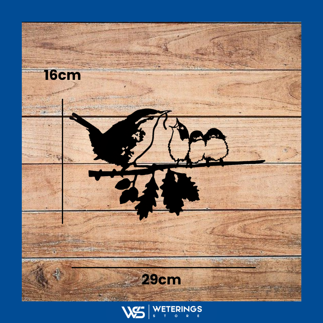Metalen Winterkoninkje 25x20cm – Duurzame Tuindecoratie van Cortenstaal