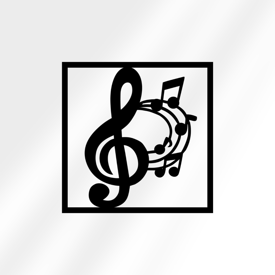 Metalen Wanddecoratie Muzieknoten – Stijlvolle Wandkunst – 50 × 50 cm