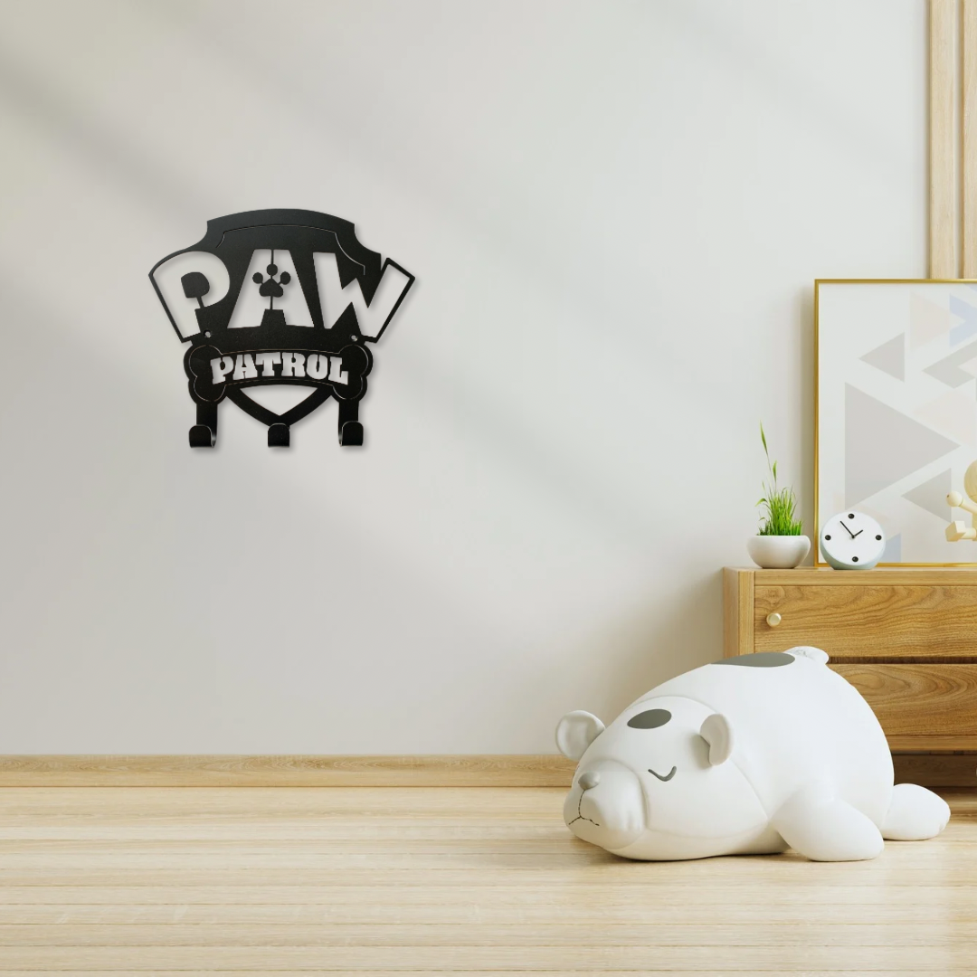 Paw Patrol Children's Coat Rack - Steel - 260mm - 3 Hooks - Top Quality